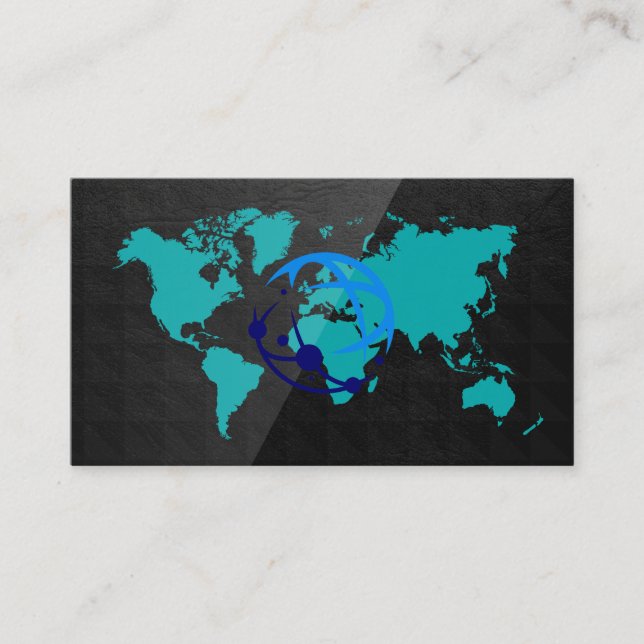 Visite Carte internationale | Logo de connexion globale (Devant)