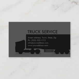 Visite Carte logistique du service de camion noir