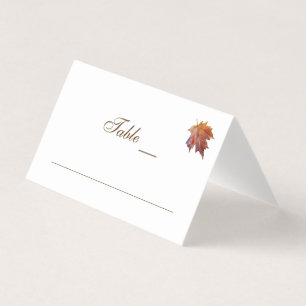 Visite Carte mariage de automne de l'aquarelle de chute d