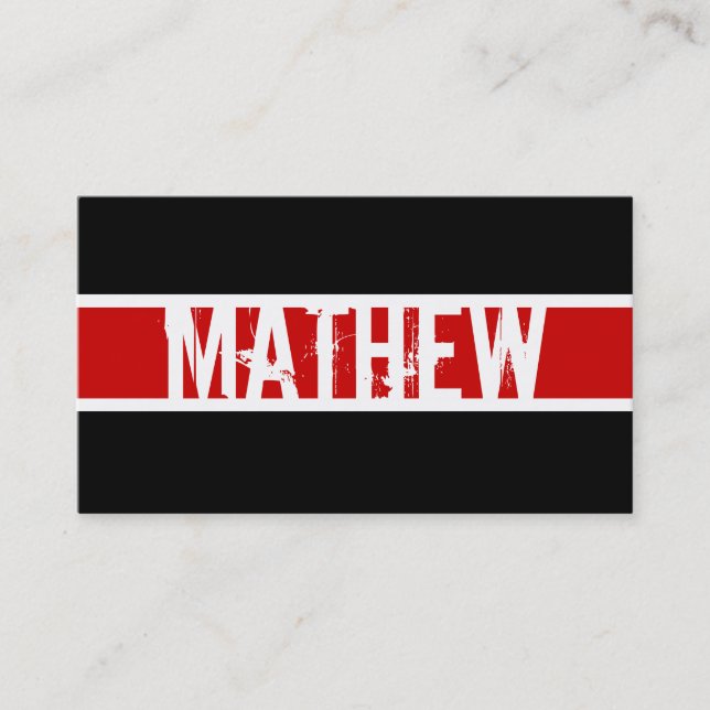 Visite Carte moderne de profil de monogramme (Devant)