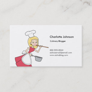 Visite Carte personnelle de rétro bande dessinée blonde