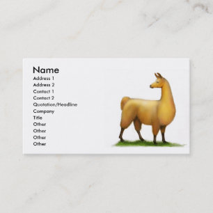Visite Carte péruvienne de profil de lama