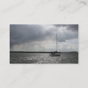 Visite Carte photo de ciel de tempête de bateau à voile