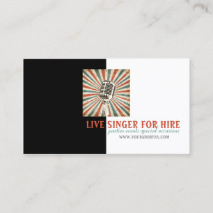 Visite Carte photo de microphone de location de chanteur