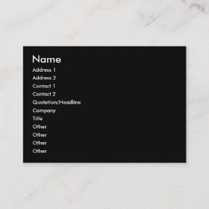 Visite Carte potelée noire de profil
