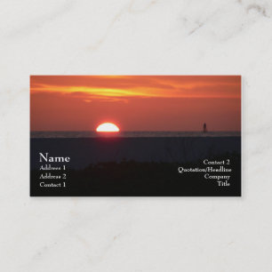 Visite Carte principale de profil de coucher du soleil de