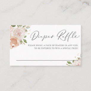 Visite Carte Raffle de couche d'aquarelle à fleurs de mou