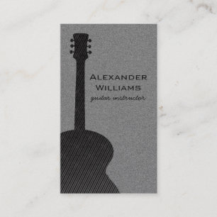 Visite Carte rayée d'industrie musicale de guitare, noir