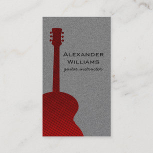Visite Carte rayée d'industrie musicale de guitare, roug