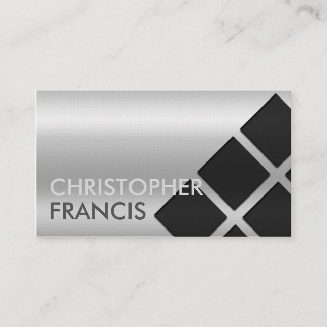 Visite Carte réfléchie argentée de gradient avec des (Devant)