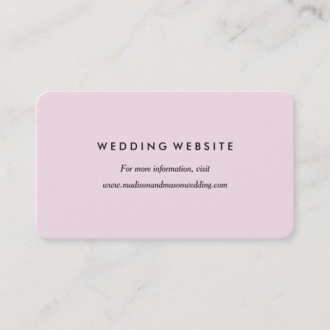 Visite Carte Romance chic de site Web de | (Devant)