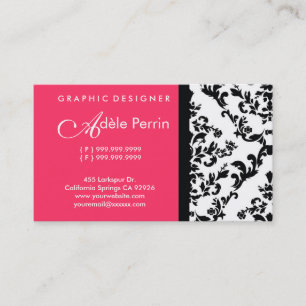 Visite Carte rose de DamaskBusiness