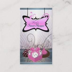 Visite Carte rose et pourpre élégante de CookieBusiness