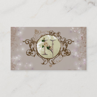 Visite Carte rose N de monogramme d'affaires