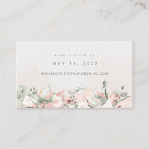 Visite Carte RSVP en ligne de Mariage Rose Blushing