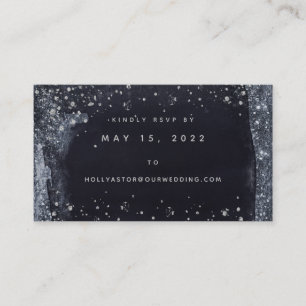 Visite Carte RSVP en ligne Mariage de nuit Silver Starry