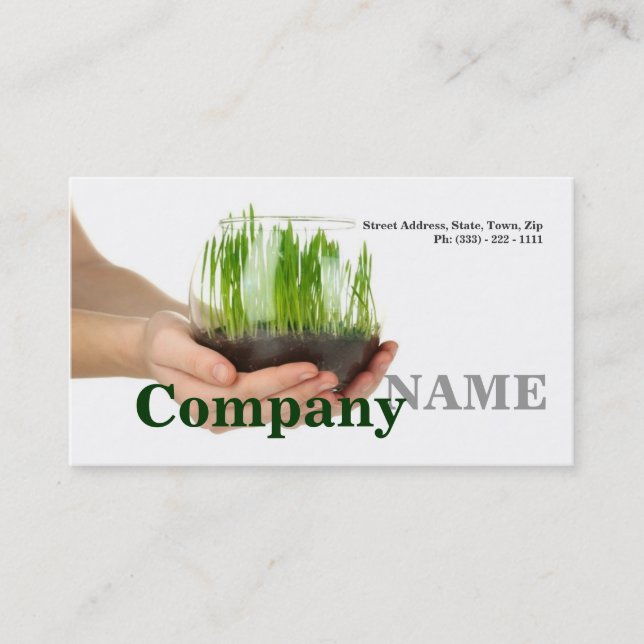 Visite Carte saine de végétarien de la vie de vert cru de (Devant)