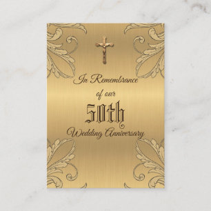 Visite Carte Sainte Croix Dorée Anniversaire de Mariage