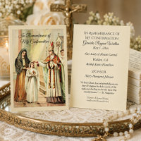 Carte Sainte de Confirmation de Commémoration --