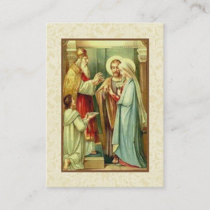 Visite Carte sainte de fiançailles de prière catholique