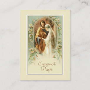 Visite Carte sainte de fiançailles de prière catholique