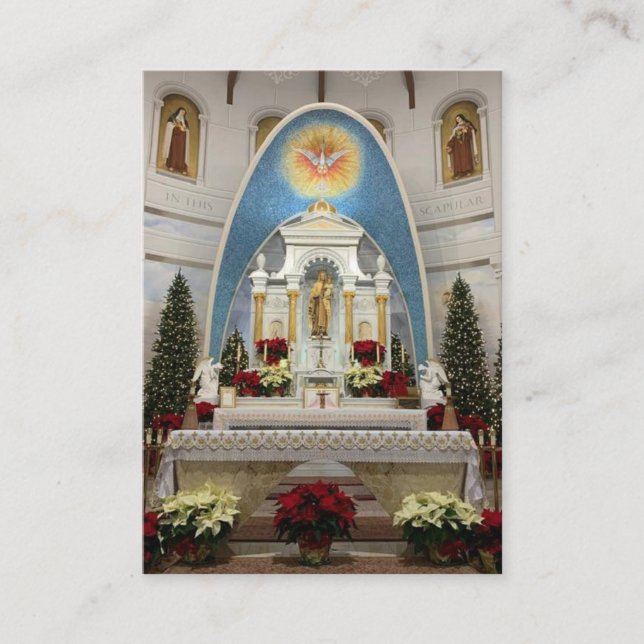 Visite Carte Sainte de prière religieuse catholique du Mo (Devant)