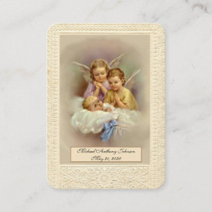 Visite Carte Sainte de Remembrance de Baptême Catholique