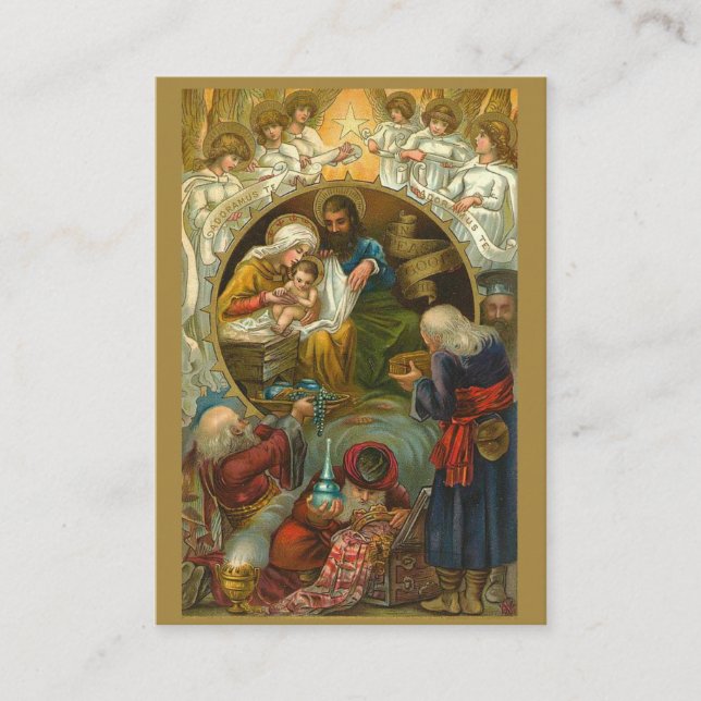 Visite Carte sainte de salutation d'épiphanie de nativité (Devant)