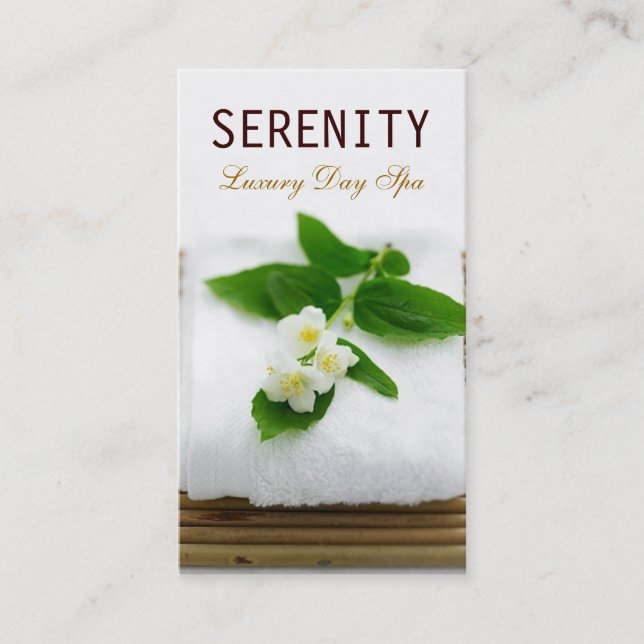 Visite Carte simple et propre chic de spa (Devant)