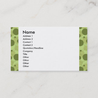 Visite carte verte personnalisable de points