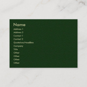 Visite Carte verte simple de profil de grès