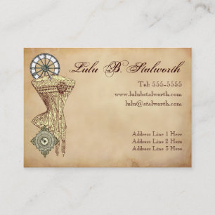 Visite Carte victorienne de profil de Steampunk de dames