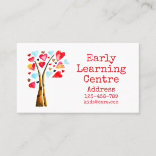Visite Centre d'apprentissage précoce cœurs Carte de visi