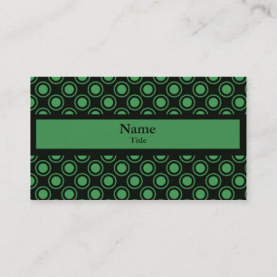 Visite Cercles simples Carte de visite, vert
