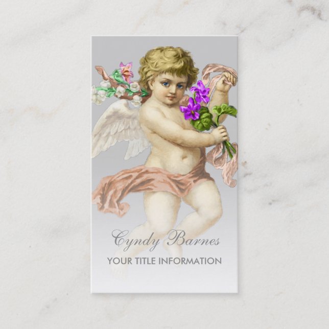 Visite Cherub avec broche sur n'importe quel Carte de vis (Devant)