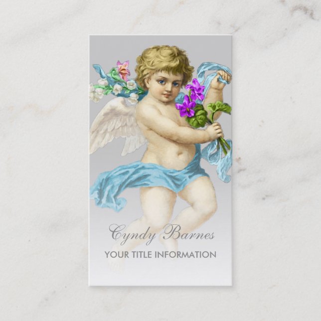 Visite Cherub avec Sash Turquoise N'importe quel Carte de (Devant)