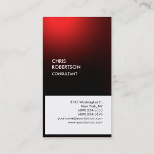 Visite Chic noir rouge blanc blanc vertical carte de visi