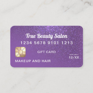 Visite Chic Violet Parties scintillant Carte de crédit Ce
