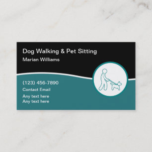 Visite Chien Marche Et Animaux De Compagnie Carte de visi