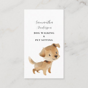Visite Chien Marcher Animal de compagnie assis Carte de v