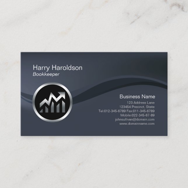 Visite Chrome Calculator Icon Stock Broker Carte de visit (Devant)