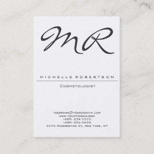 Visite Chubby Moderne Monogramme Cosmetologue Carte de vi