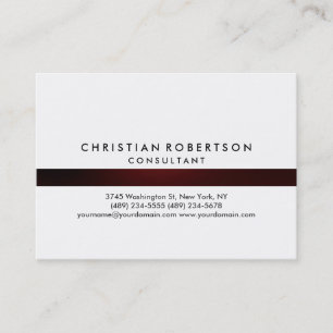 Visite Chubby White Plain Moderne Consultant Carte de vis