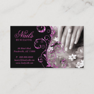 Visite Clouez les parties scintillantes de rose de carte