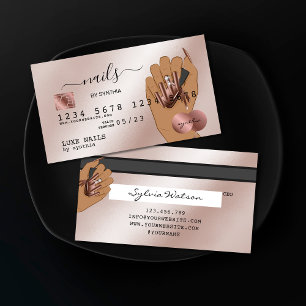 Visite Clous Technicien Carte de crédit Styled Rose Gold 