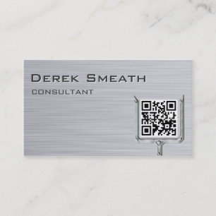 Visite Code balayé de la carte QR en métal