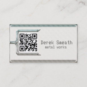 Visite Code de la carte de métaux ouvrés QR