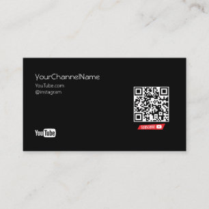 Visite Code QR Carte publicitaire de canal