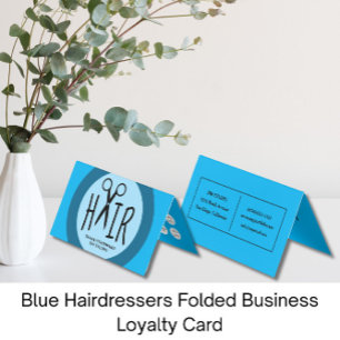 Visite Coiffeuse bleue Carte de fidélité professionnelle
