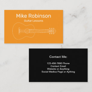 Visite Cours de guitare Musique Instructeur Carte de visi